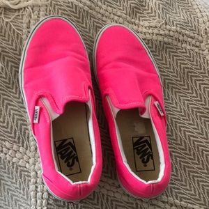 Neon pink Vans. Only worn a few times.